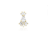 14kt Yellow Gold Paget White CZ Threadless End