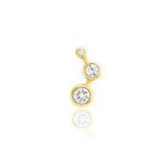 14kt Yellow Gold Starlight White CZ Threadless End