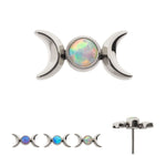 Titanium Triple Moon Phase Threadless End