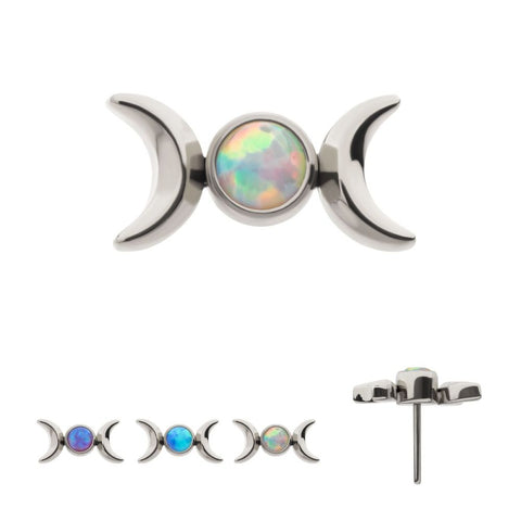 Titanium Triple Moon Phase Threadless End