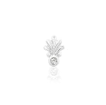 14kt Gold Ophelia White CZ Threadless End