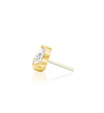 14kt Gold Uma White CZ Threadless End