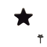 Black PVD Titanium Star Threadless End