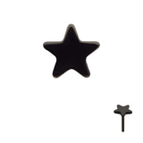 Black PVD Titanium Star Threadless End