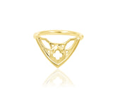 14K Gold Cathedral Hinged Segment Ring