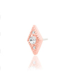 14kt Gold Isadora White CZ Threadless End