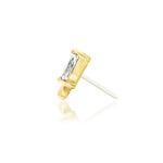 14kt Gold Rana White CZ Threadless End