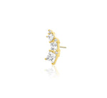 14kt Gold Bridget White CZ Threadless End