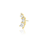 14kt Gold Bridget White CZ Threadless End