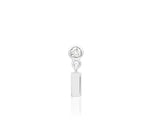 14kt Gold Jojo White CZ Threadless End