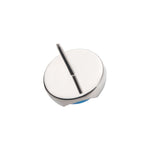Titanium Prong Set Semi Bezel Opal Threadless End