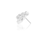 14kt Gold Havana White CZ Threadless End