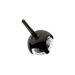 Black PVD Titanium 4-Prong White CZ Threadless End