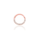 14K Gold CZ Hinged Segment Ring