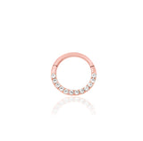 14K Gold CZ Hinged Segment Ring