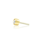 14kt Gold Bezel CZ Threadless End