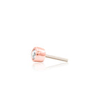 14kt Gold Bezel CZ Threadless End