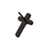 Black PVD Titanium Cross Threadless End