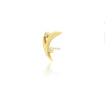 14kt Yellow Gold Winnie White CZ Left Facing Threadless End