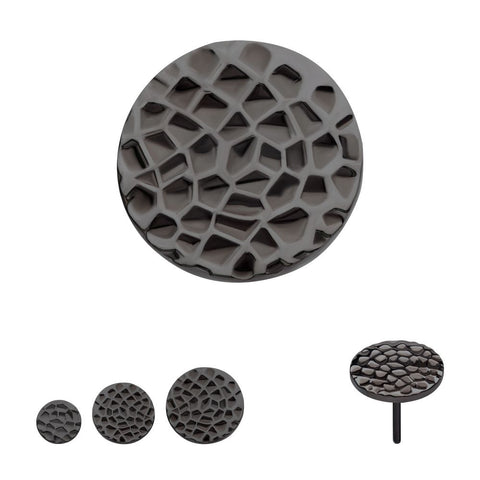 Black PVD Titanium Hammered Disk Threadless End