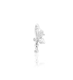 14kt Gold Papillon White CZ Threadless End