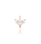 14kt Gold Lucienne White CZ Threadless End