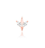 14kt Gold Lucienne White CZ Threadless End