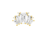 14kt Gold Brooklyn White CZ Threadless End