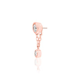 14kt Gold Cora White CZ Threadless End