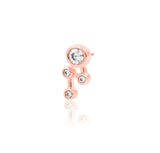 14kt Rose Gold Starbright White CZ Threadless End
