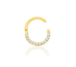 14K Gold CZ Hinged Segment Ring