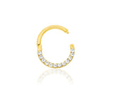 14K Gold CZ Hinged Segment Ring