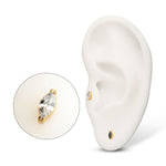 24kt Gold PVD Marquise Threadless End