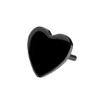Black PVD Titanium Heart Threadless End