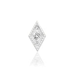 14kt Gold Isadora White CZ Threadless End