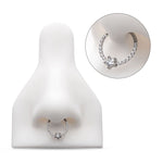 Titanium Star CZ with 1mm CZs Front Facing Hinged Clicker