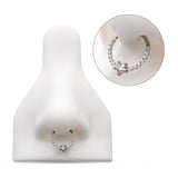Titanium Star CZ with 1mm CZs Front Facing Hinged Clicker