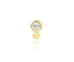 14kt Gold Olivia White CZ Threadless End
