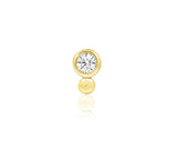 14kt Gold Olivia White CZ Threadless End