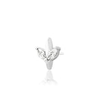 14kt Gold Lucienne White CZ Threadless End