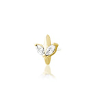 14kt Gold Lucienne White CZ Threadless End