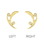 14kt Yellow Gold Winnie White CZ Left Facing Threadless End
