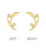 14kt Yellow Gold Winnie White CZ Left Facing Threadless End