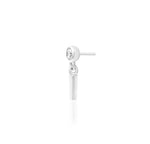 14kt Gold Jojo White CZ Threadless End