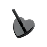 Black PVD Titanium Heart Threadless End