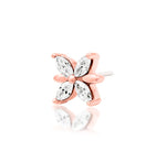 14kt Gold Lilliana White CZ Threadless End