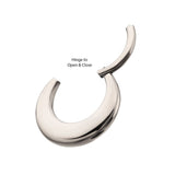 Titanium Thick Dome Front Facing Hinged Segment Clicker