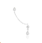 14kt Gold Islay White CZ Chain Threadless End