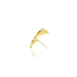 14kt Yellow Gold Winnie White CZ Left Facing Threadless End