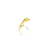 14kt Yellow Gold Winnie White CZ Left Facing Threadless End